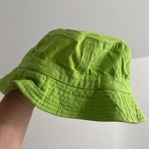Green bucket hat